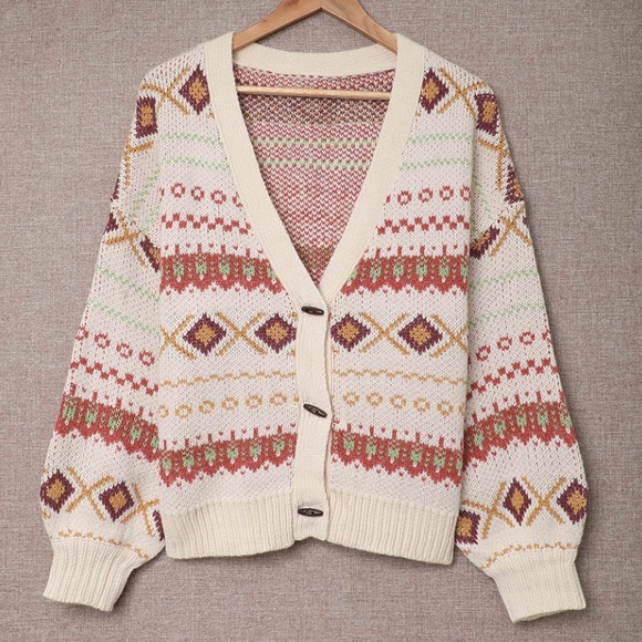 Boutique Brand Western Button Down V Neck Cardigan 💗 - Picture 7 of 13